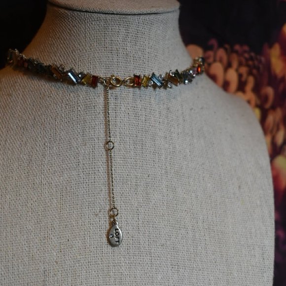 Loft Multicolored Rhinestone Necklace - Picture 3 of 4